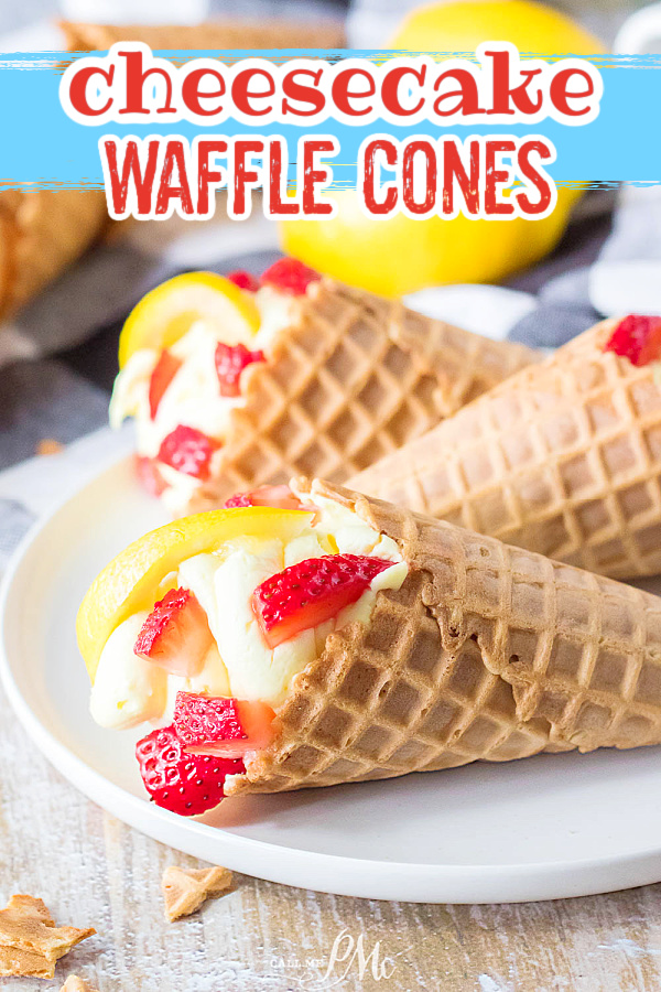 Strawberry Cheesecake Waffle Cones make a cool and refreshing treat for summer. You'll be pleasantly surprised how easy and delicious they are!