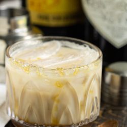 Salted Caramel White Russian is full of decadent, creamy flavor from caramel vodka, Kahlua, & cream. Sipping cocktail, dessert cocktail.