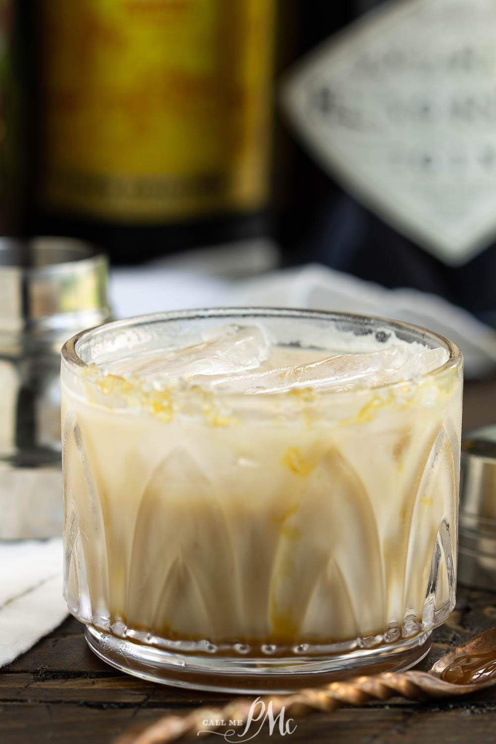 Salted Caramel White Russian is full of decadent, creamy flavor from caramel vodka, Kahlua, & cream. Sipping cocktail, dessert cocktail.
