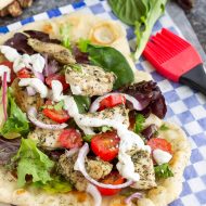CHICKEN SHAWARMA with YOGURT SAUCE and NAAN