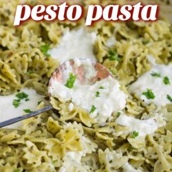 Burrata Basil Pesto Pasta is a quick & simple recipe with its bold flavors is perfect for weeknights. #pasta #pesto #burrata #dinner #recipes