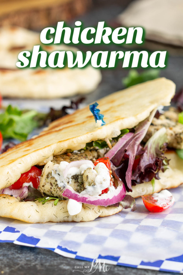 Chicken Shawarma with Yogurt Sauce and Naan 