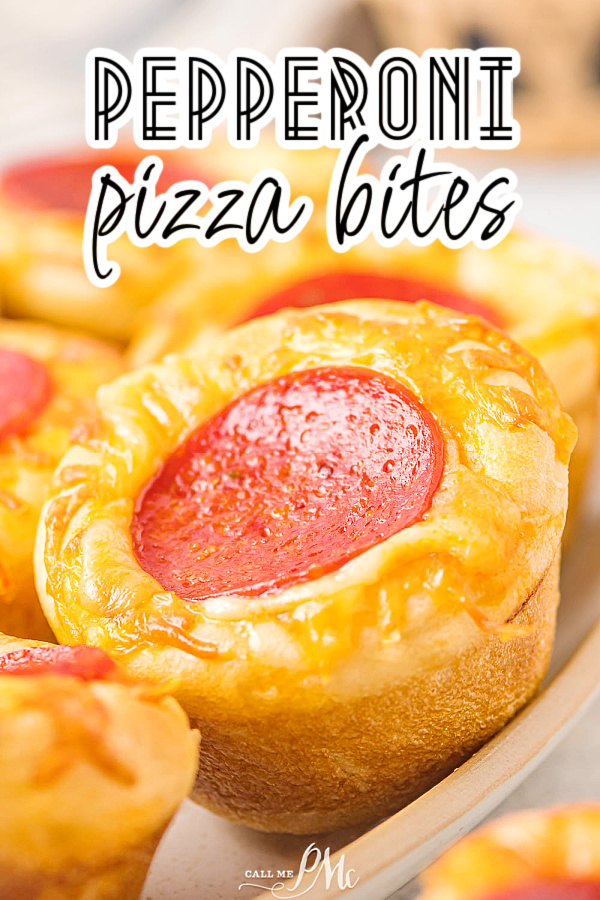These fluffy Muffin Pan Pepperoni Pizza Bites, make-ahead snacks that take just 4 ingredients. Frozen roll dough with a variety of toppings. #appertizers #pizzabites
