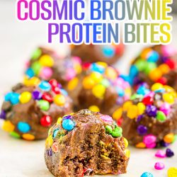 Cosmic brownie protein bites