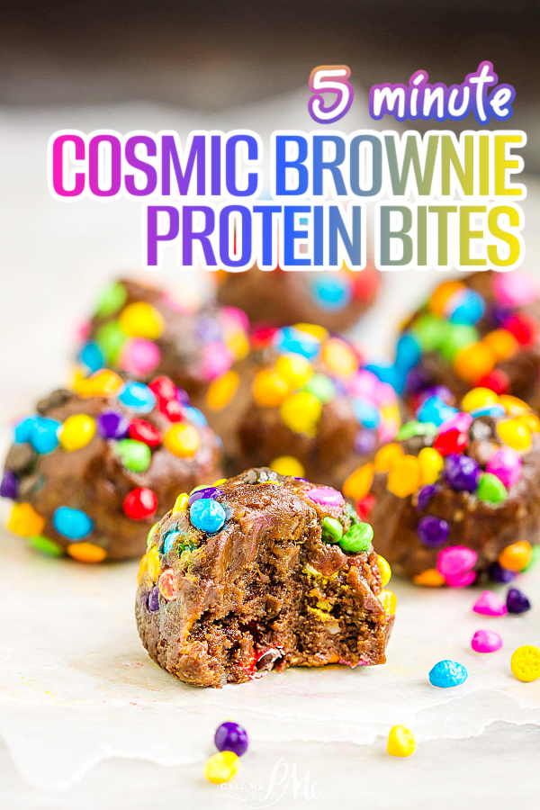 Cosmic brownie protein bites