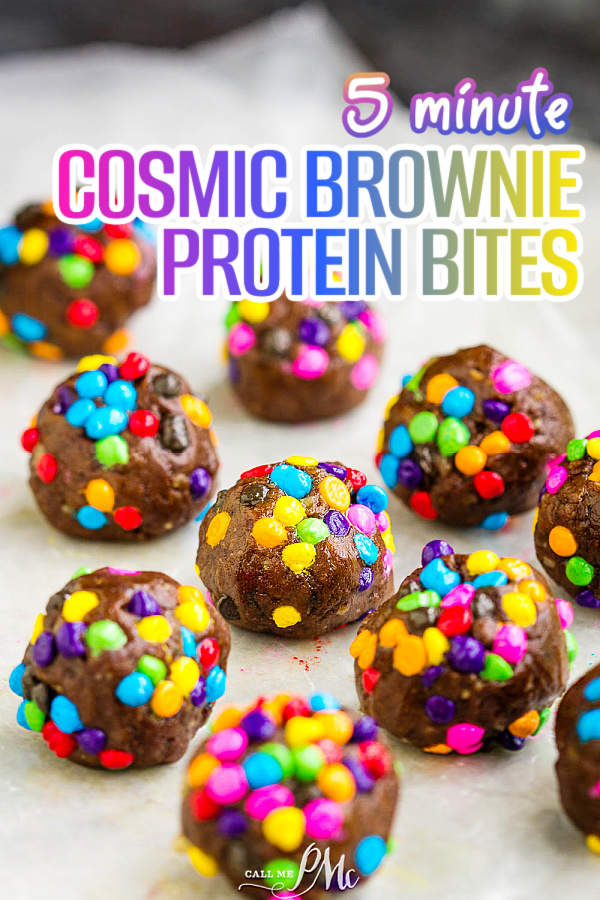 Cosmic brownie protein bites