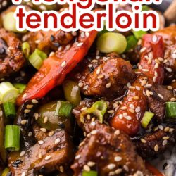 30 Minute Mongolian Tenderloin beef or pork can be used Marinade can be mild or spicy. Slow Cooker & Instant Pot methods given. #mongolian #recipes
