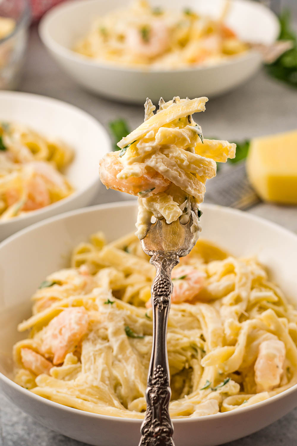 seafood and Fettuccine