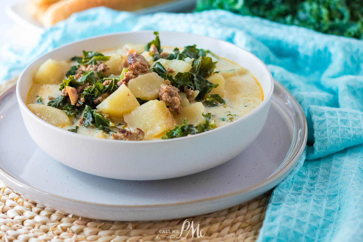 sausage kale potato soup Slow Cooker Zuppa Toscana is a flavorful soup that combines potatoes and kale.