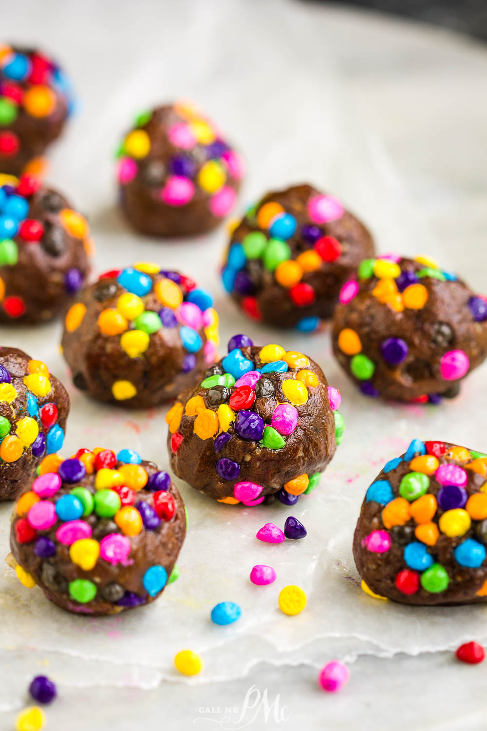 5 Minute Cosmic Brownie Protein Bites by Call Me PMc protein snack