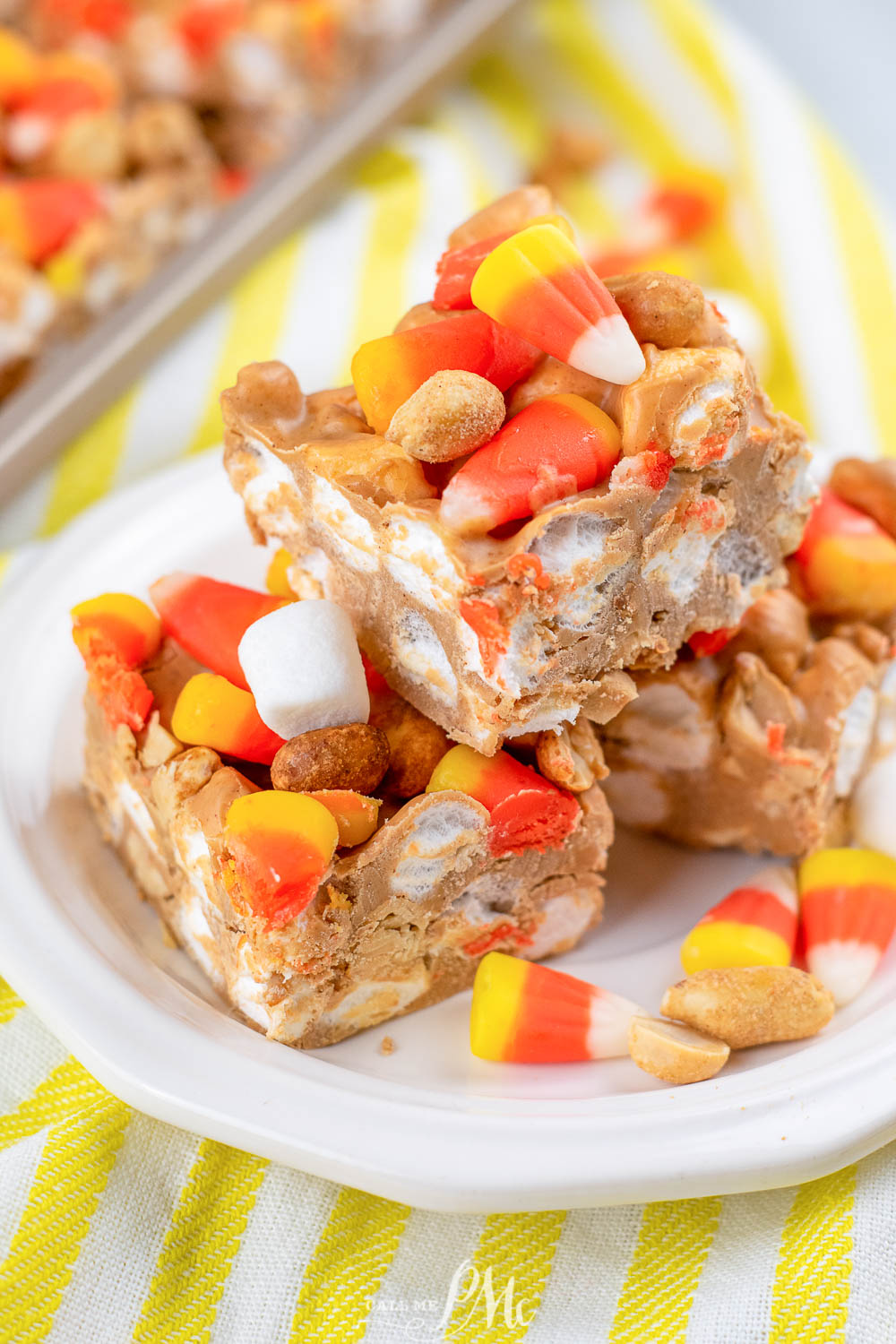 platter of sweet and salty fall snack bars.