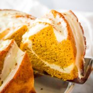 PUMPKIN CHEESECAKE SWIRL BUNDT CAKE
