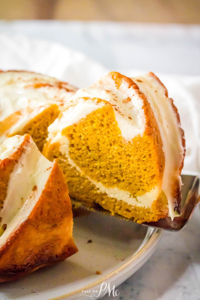 PUMPKIN CHEESECAKE SWIRL BUNDT CAKE