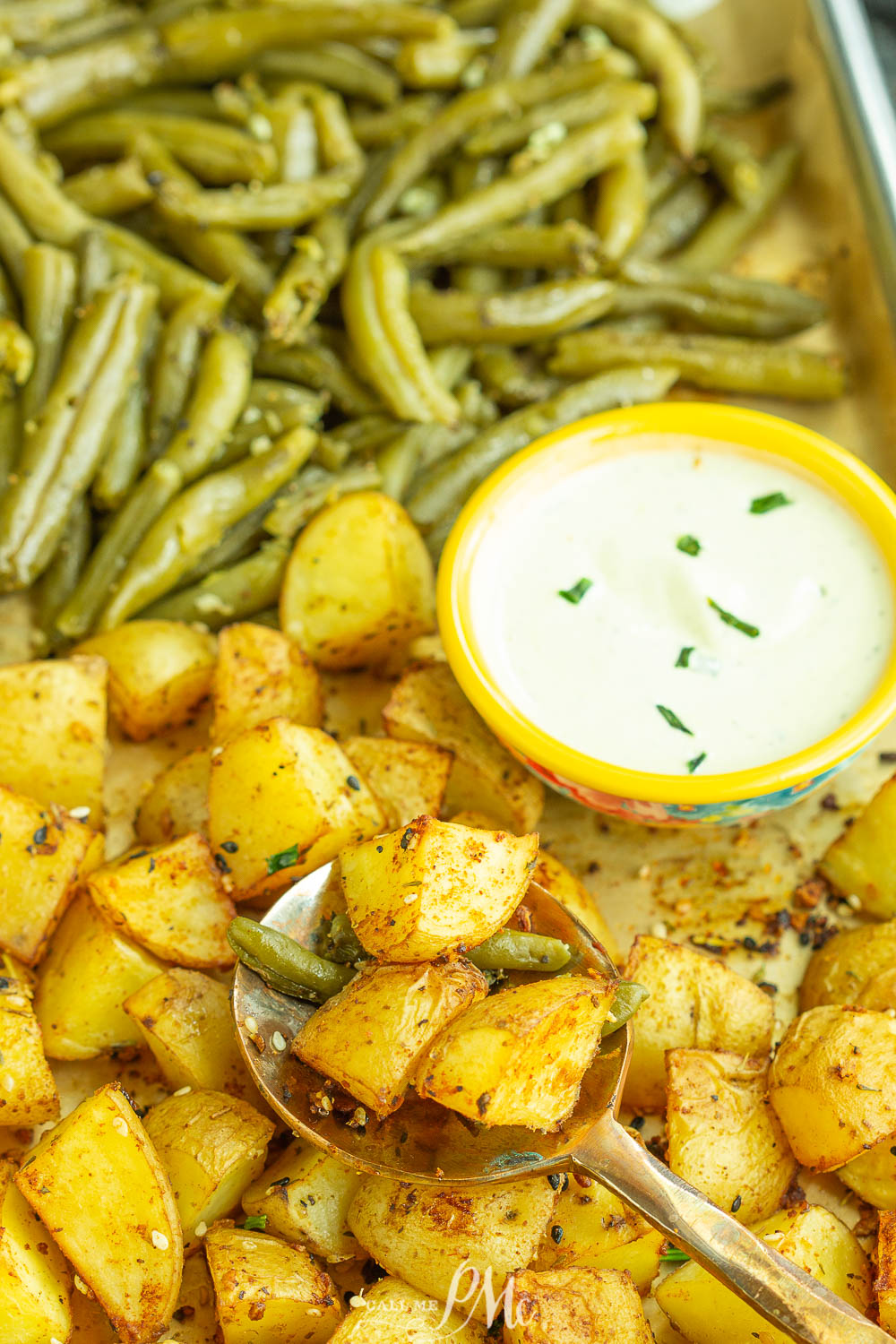 roasted veggies and dip