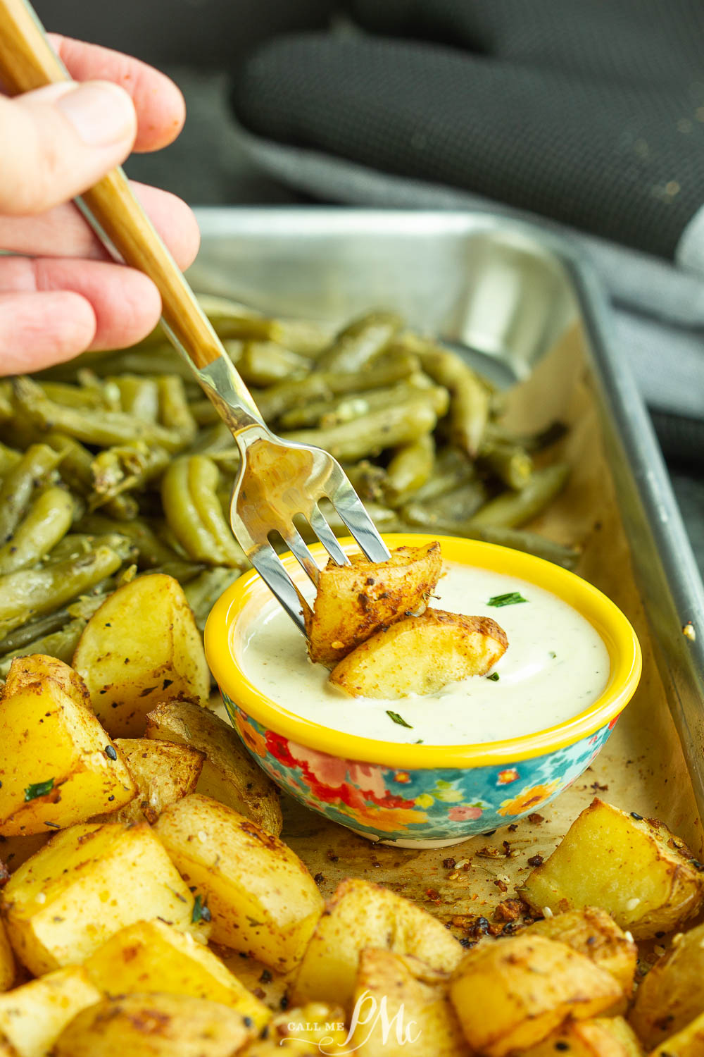 roasted veggies and dip