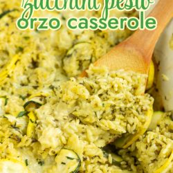 Zucchini Pesto Orzo Casserole