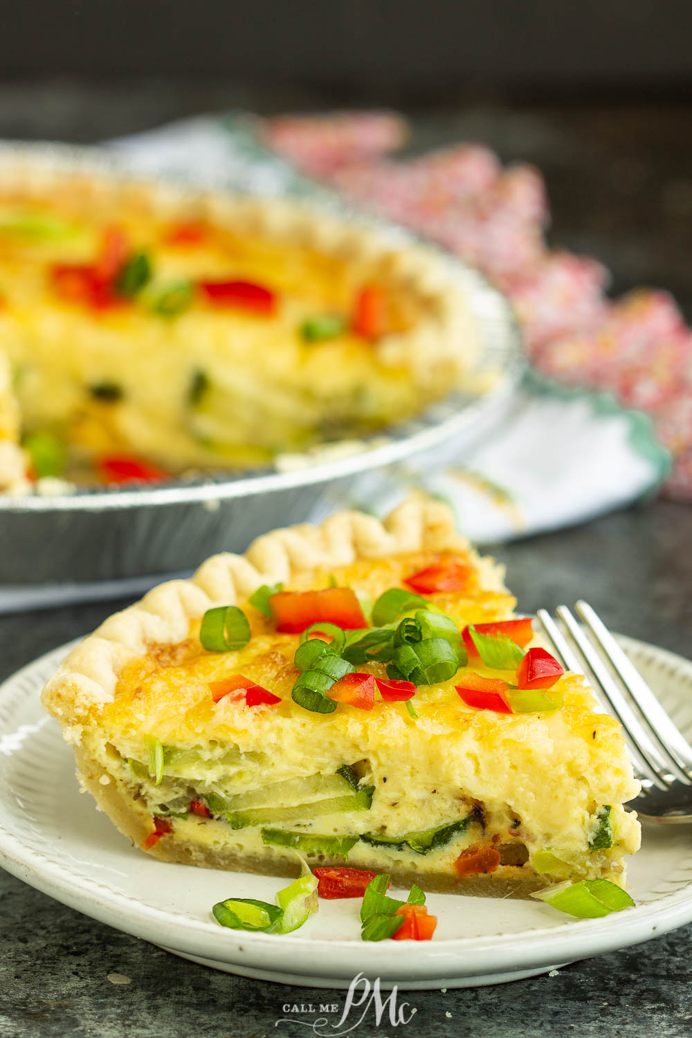 Zucchini Caramelized onion Quiche