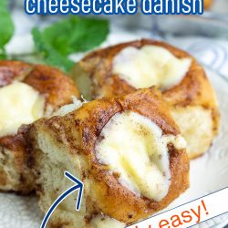 King's Hawaiian Cheesecake Danish recipe. Premade brioche rolls are stuffed with a cream cheese mixture and then baked with cinnamon, sugar, and butter.