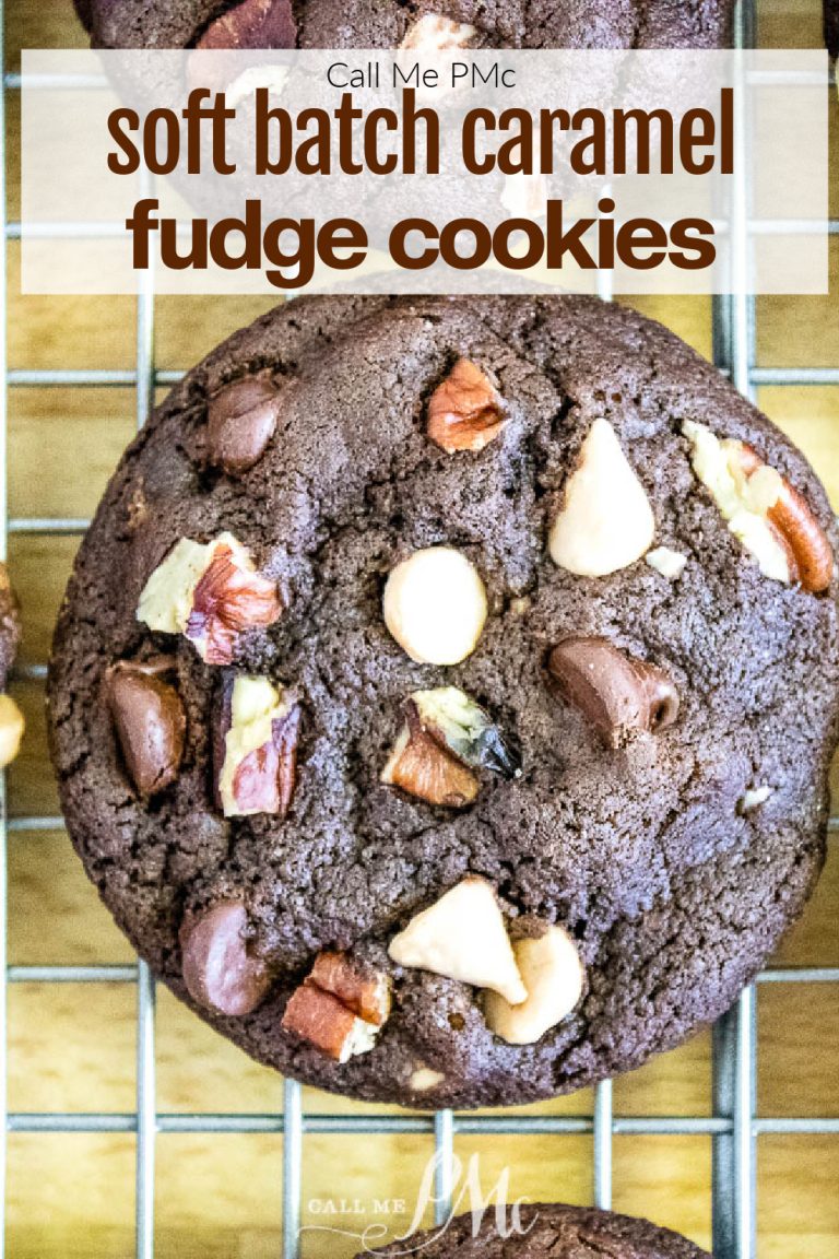 SOFT BATCH CARAMEL CHIP CHOCOLATE FUDGE COOKIES