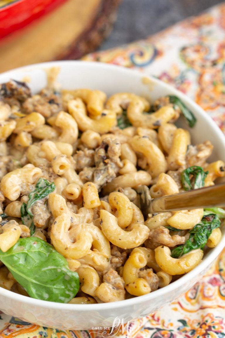 CREAMY TUSCAN ITALIAN SAUSAGE PASTA