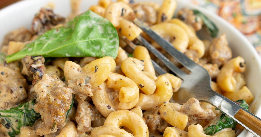 CREAMY TUSCAN ITALIAN SAUSAGE PASTA