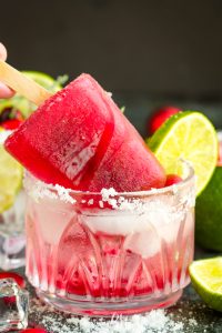 HOLIDAY MARGARITA WITH POMEGRANATE POPSICLE