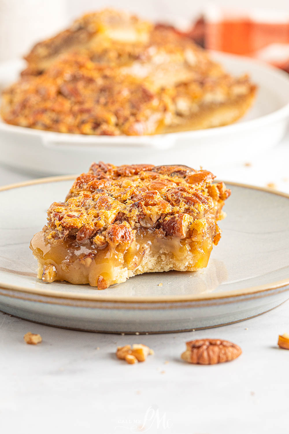 Slab Pecan Pie Bars by Call Me PMc dessert squares