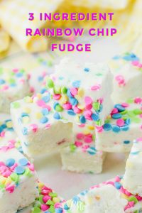 3 INGREDIENT RAINBOW CHIP FUDGE