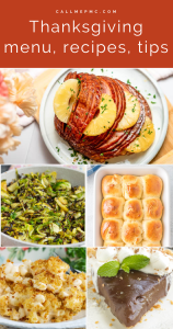 THANKSGIVING DINNER MENU AND RECIPES