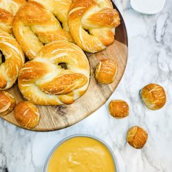 Homemade Pretzels and Cheese Dip