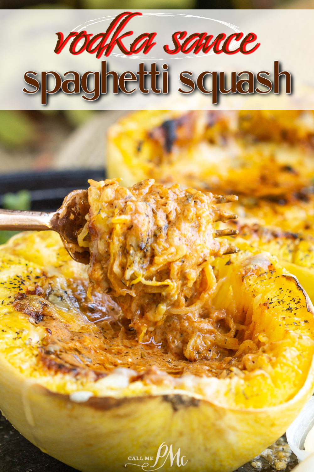 titled graphic for spaghetti squash recipe.