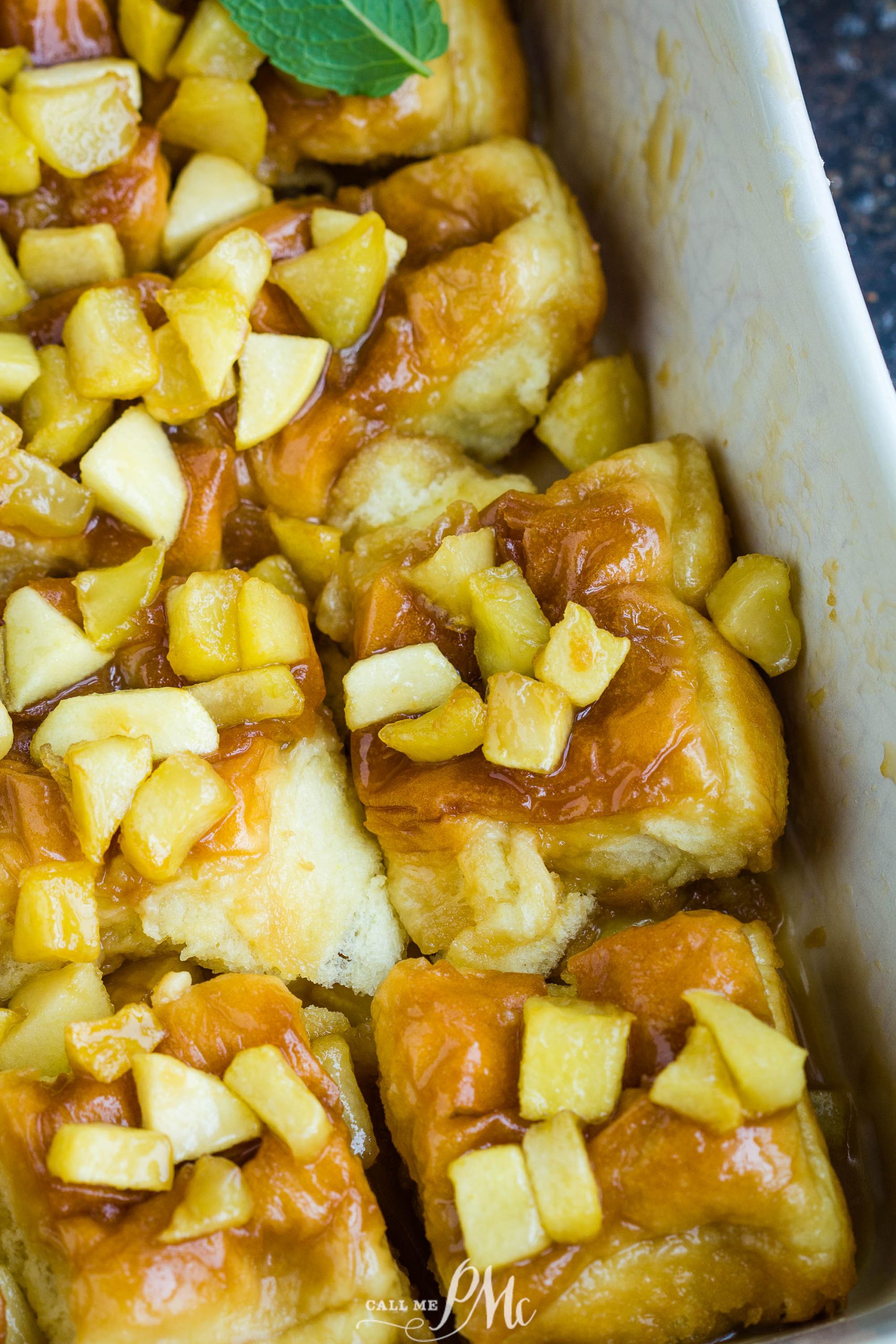 Apple Fritter Hawaiian Rolls Sticky Buns | Call Me PMc Apple Fritter Hawaiian Rolls Sticky Buns