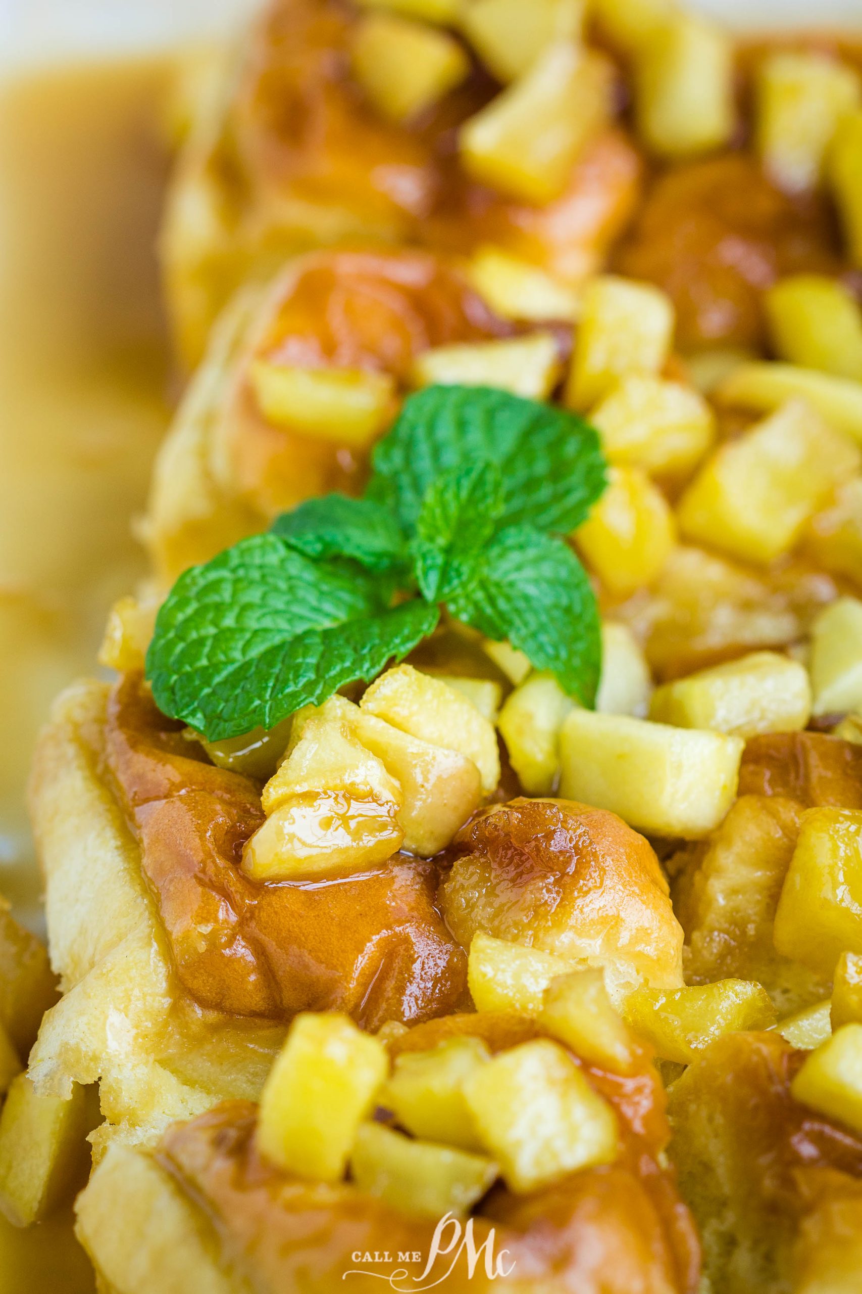 Apple Fritter Hawaiian Rolls Sticky Buns | Call Me PMc fruit cinnamon buns