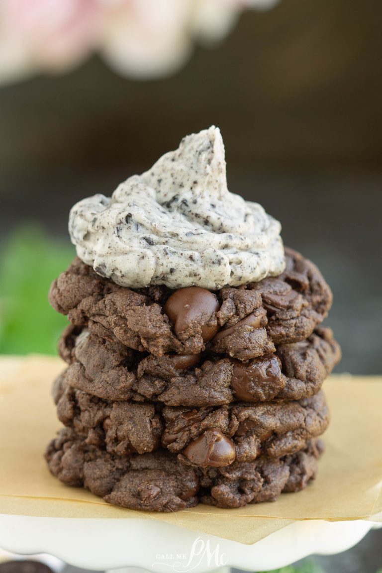 FUDGE COOKIES WITH OREO FROSTING