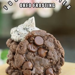 FUDGE COOKIES WITH OREO FROSTING