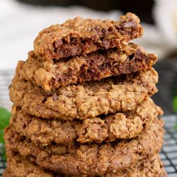 Nutella Oatmeal Toffee Crunch Cookies