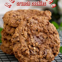 Nutella Oatmeal Toffee Crunch Cookies