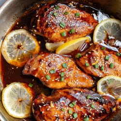 Honey Garlic Sriracha Skillet Chicken