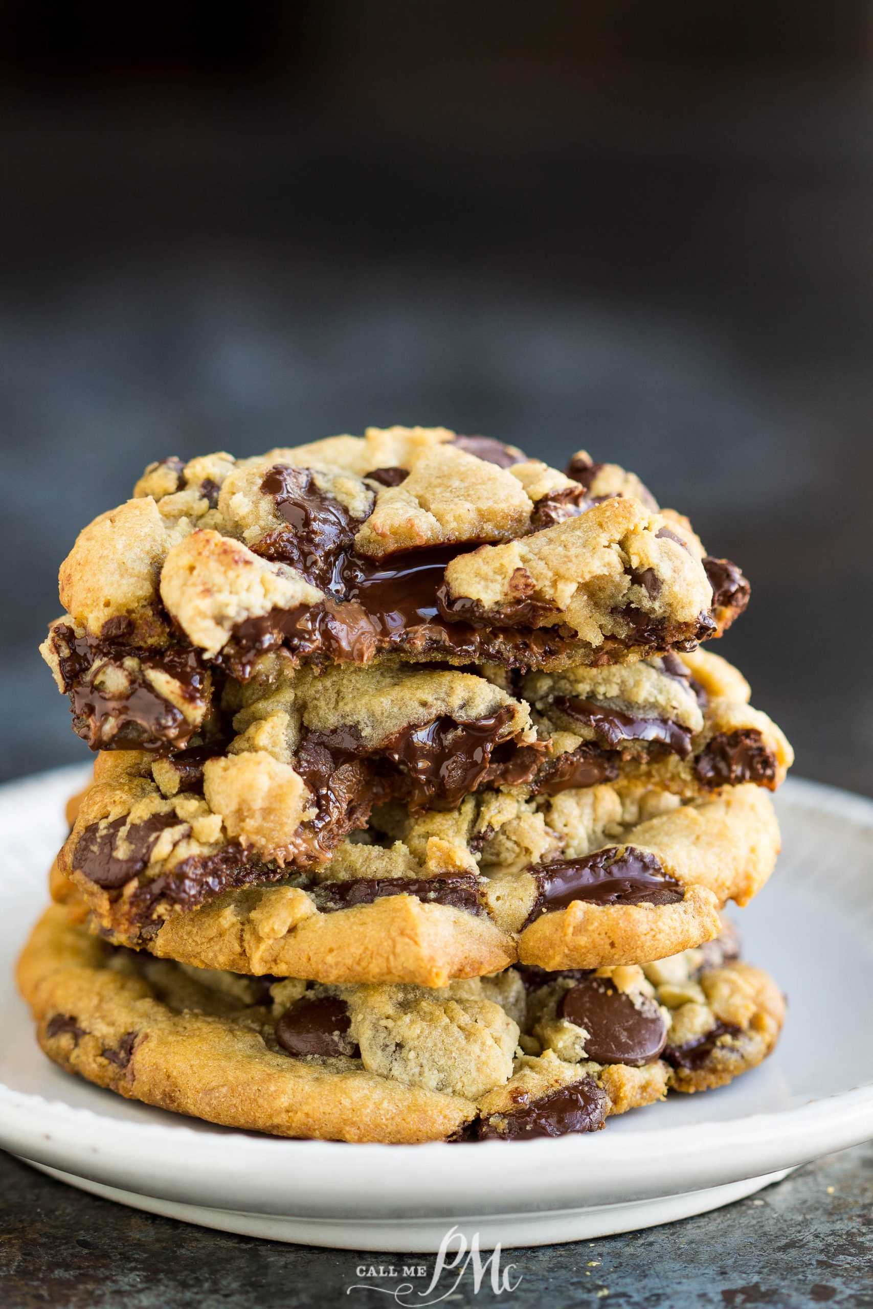 Thick Chocolate Chip Snickers Cookies