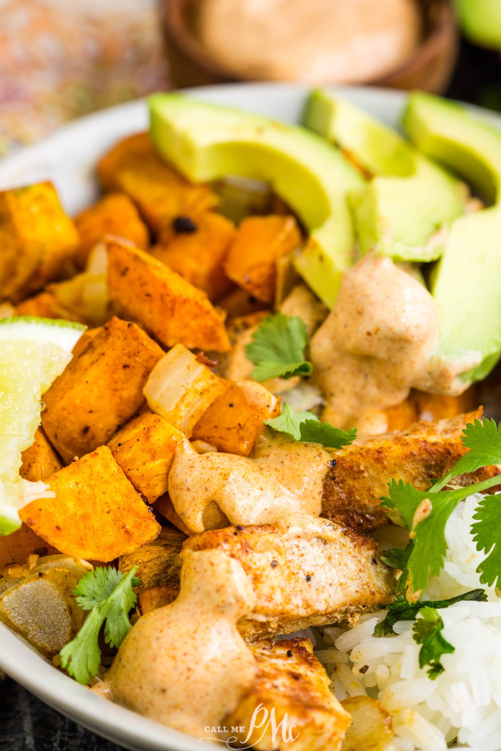 Sheet Pan Chipotle Sweet Potato Hash recipe sweet potatoes and chicken