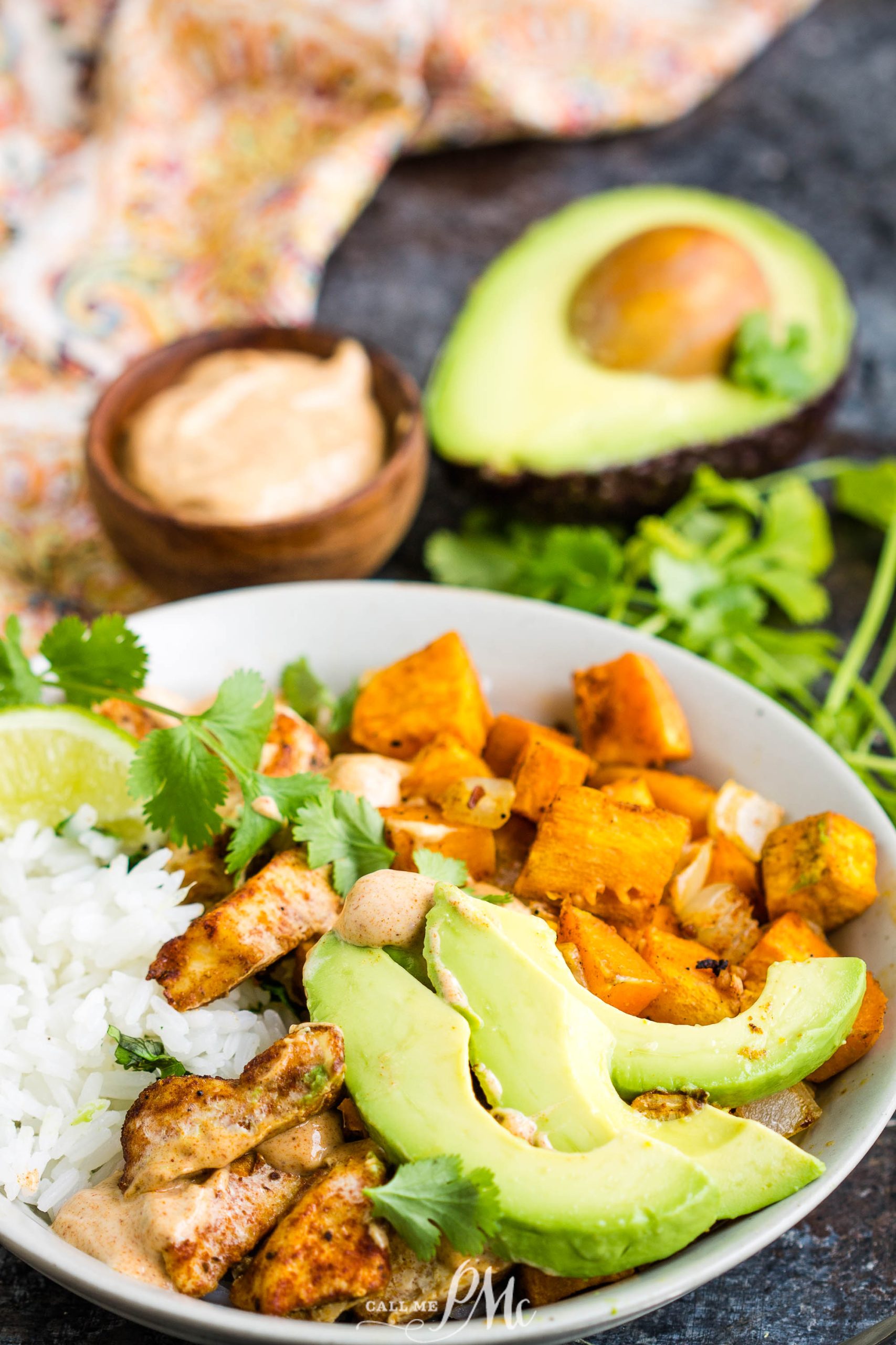 sweet potatoes and chicken