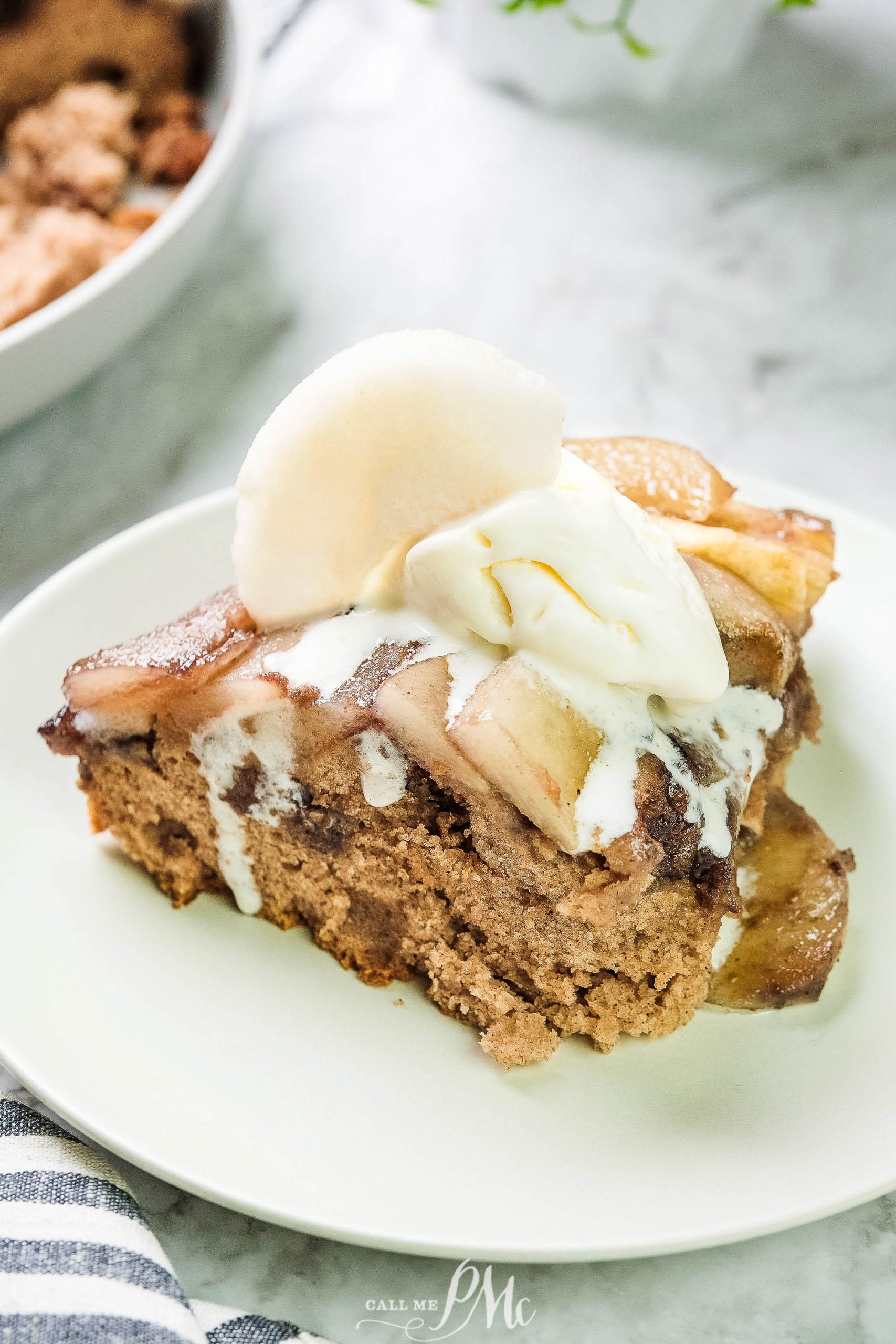 Upside Down Pear Skillet Cake