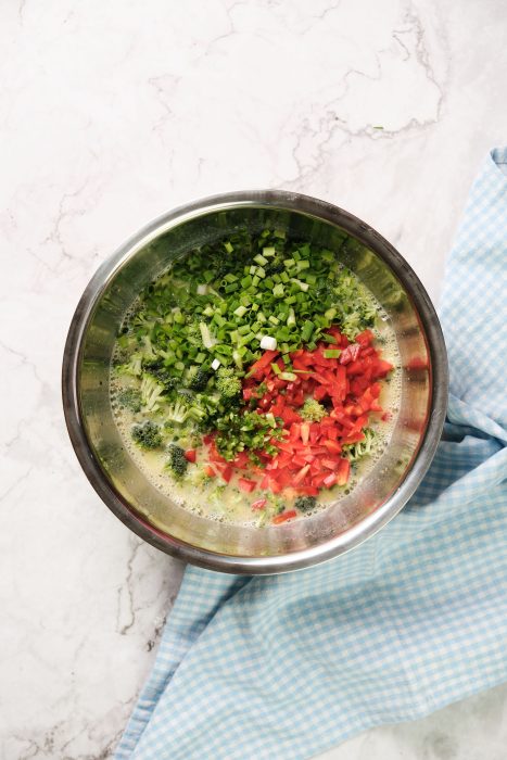 veggies for quiche