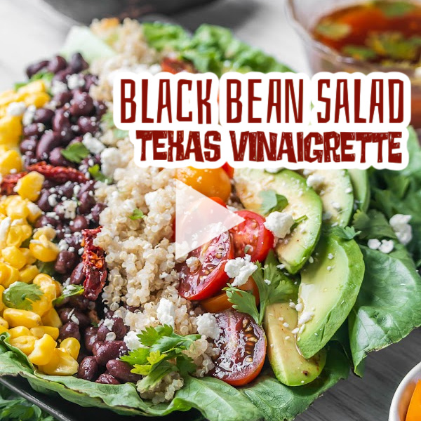 Black bean tomato salad with Texas vinaigrette.