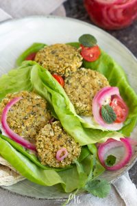 Baked Falafel Lettuce Wraps