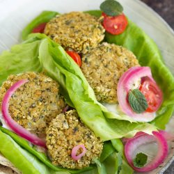 Baked Falafel Lettuce Wraps