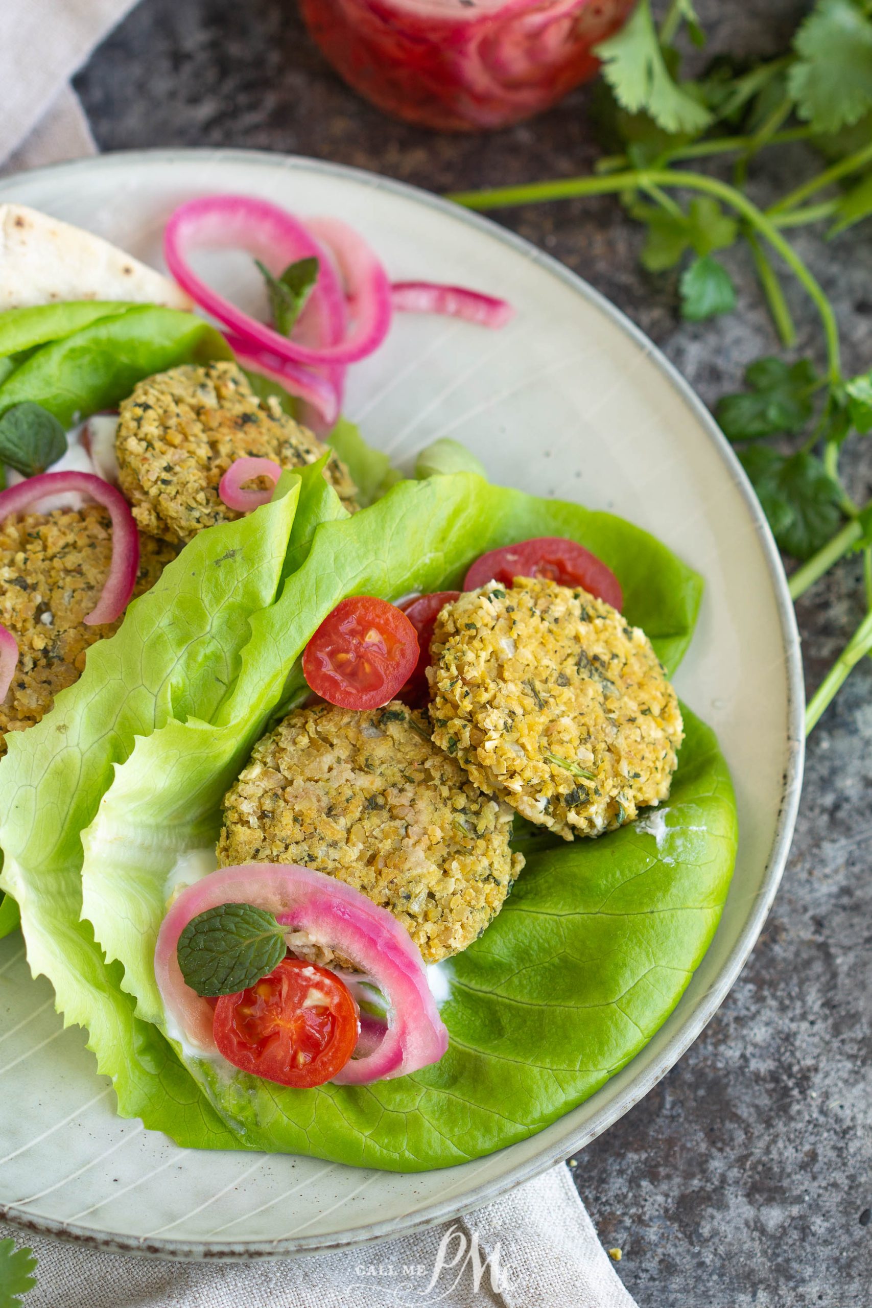 Baked Falafel Lettuce Wraps