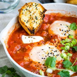 Burrata Eggs in Purgatory