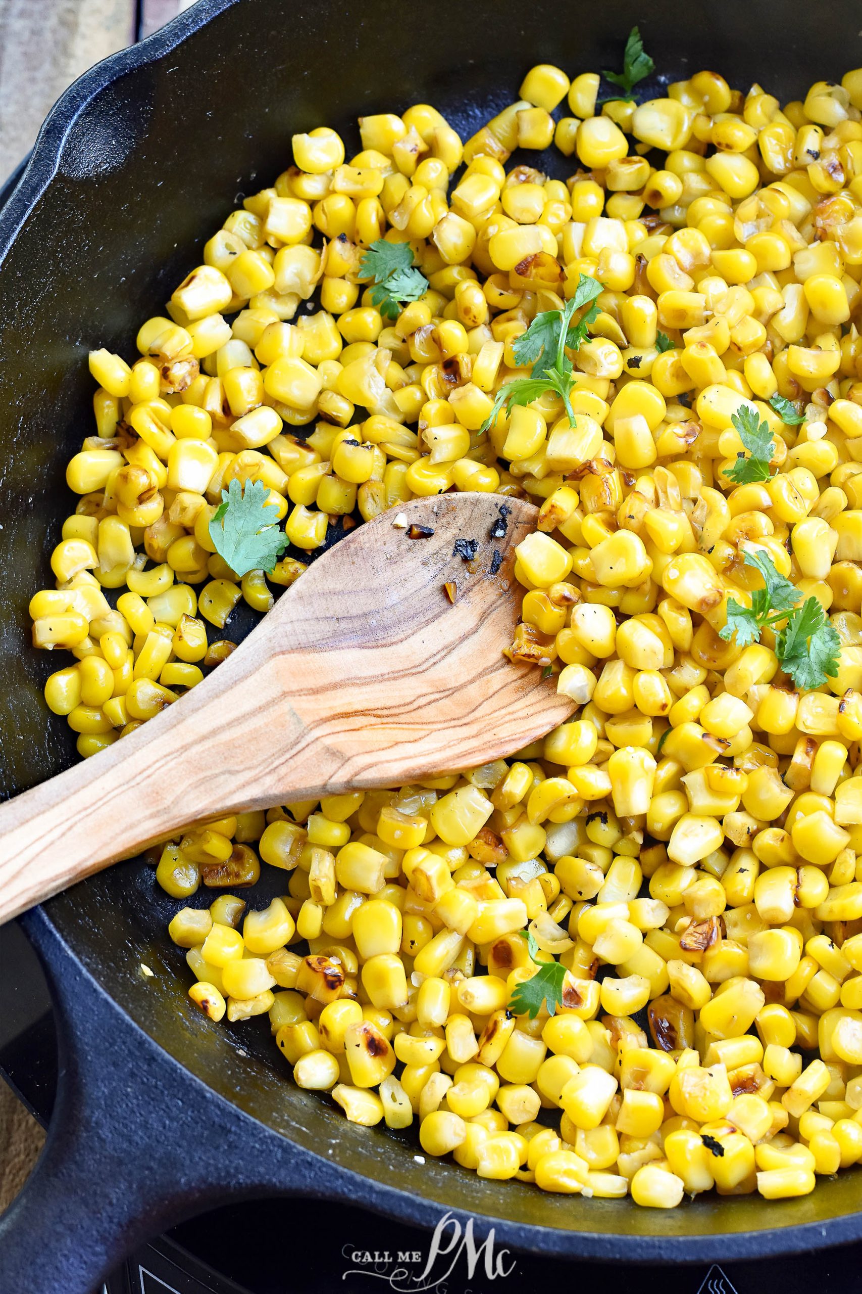 Cook fresh corn in June.