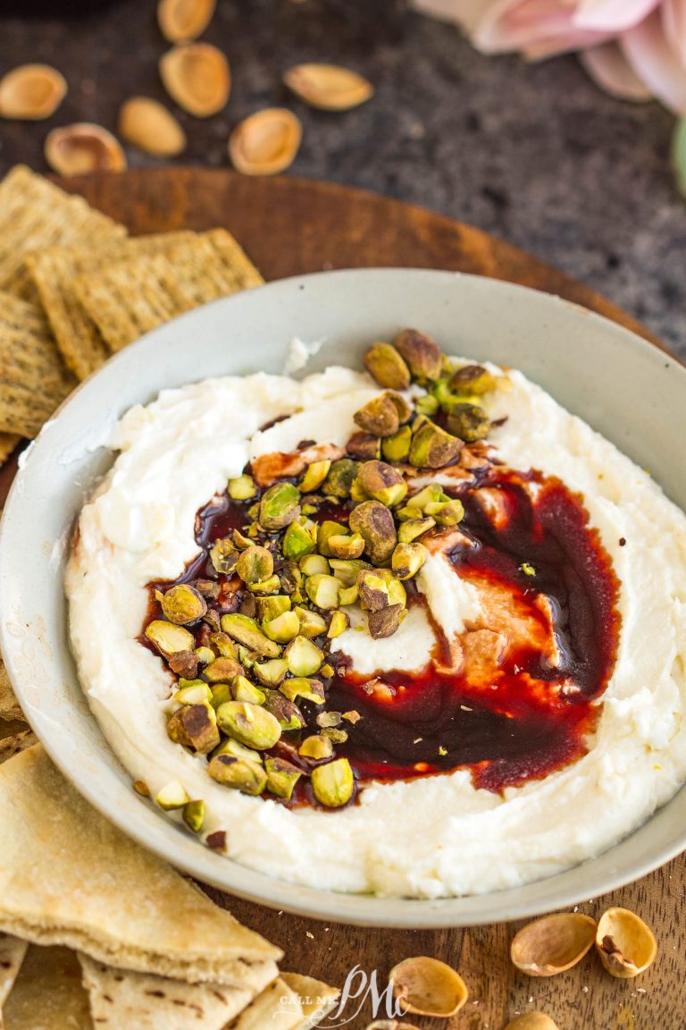 Whipped Feta Pistachio and Date Syrup Dip